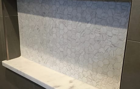 Black1 2x24 tiles Shower Niche